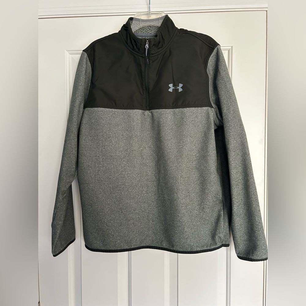Under Armour Size Large Dark Green Quarter Zip Fleece